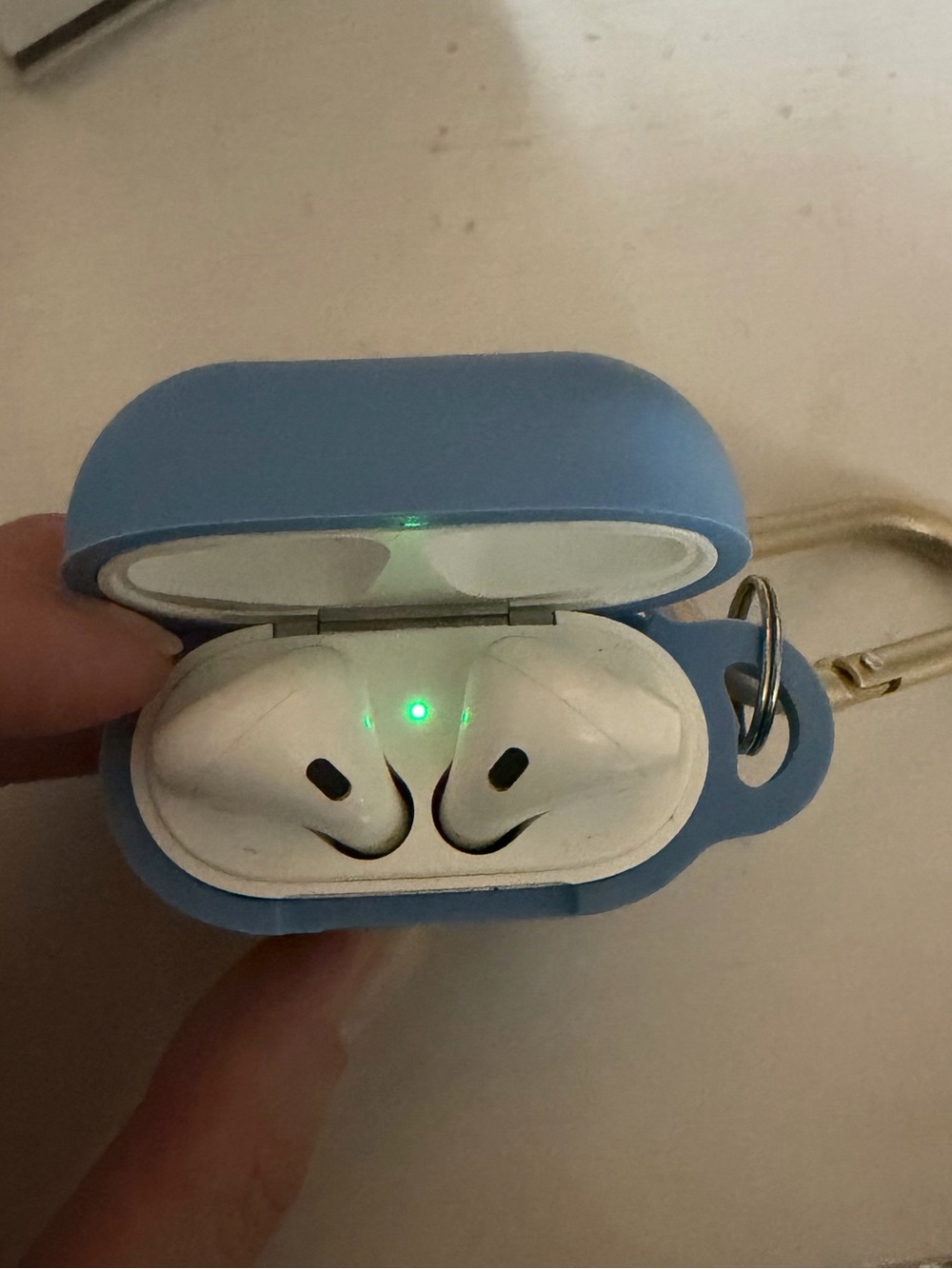 Apple Air Pods with Blue Case Apple airpods - Picture 2 of 6